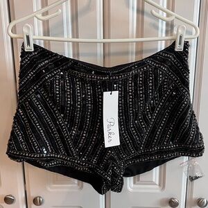 NWT Parker Silk Sequin Beaded Shorts size 2